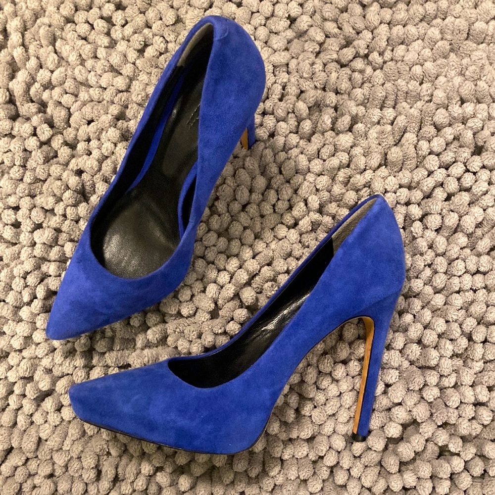 Electric blue heels